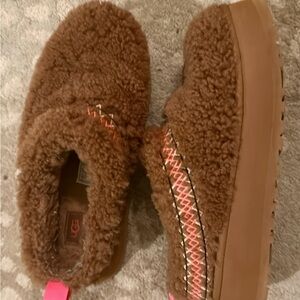 UGG Taz Sherpa Platform Shoes with Pink Accents